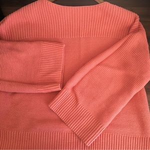LOFT pink salmon textured sweater